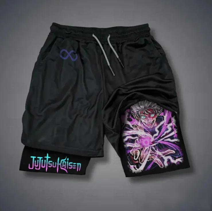 

Official Spell Battle Anime Suitable for Sports Badminton Anime Gender Freedom Kei Style Retro Breathable Quick Drying Shorts
