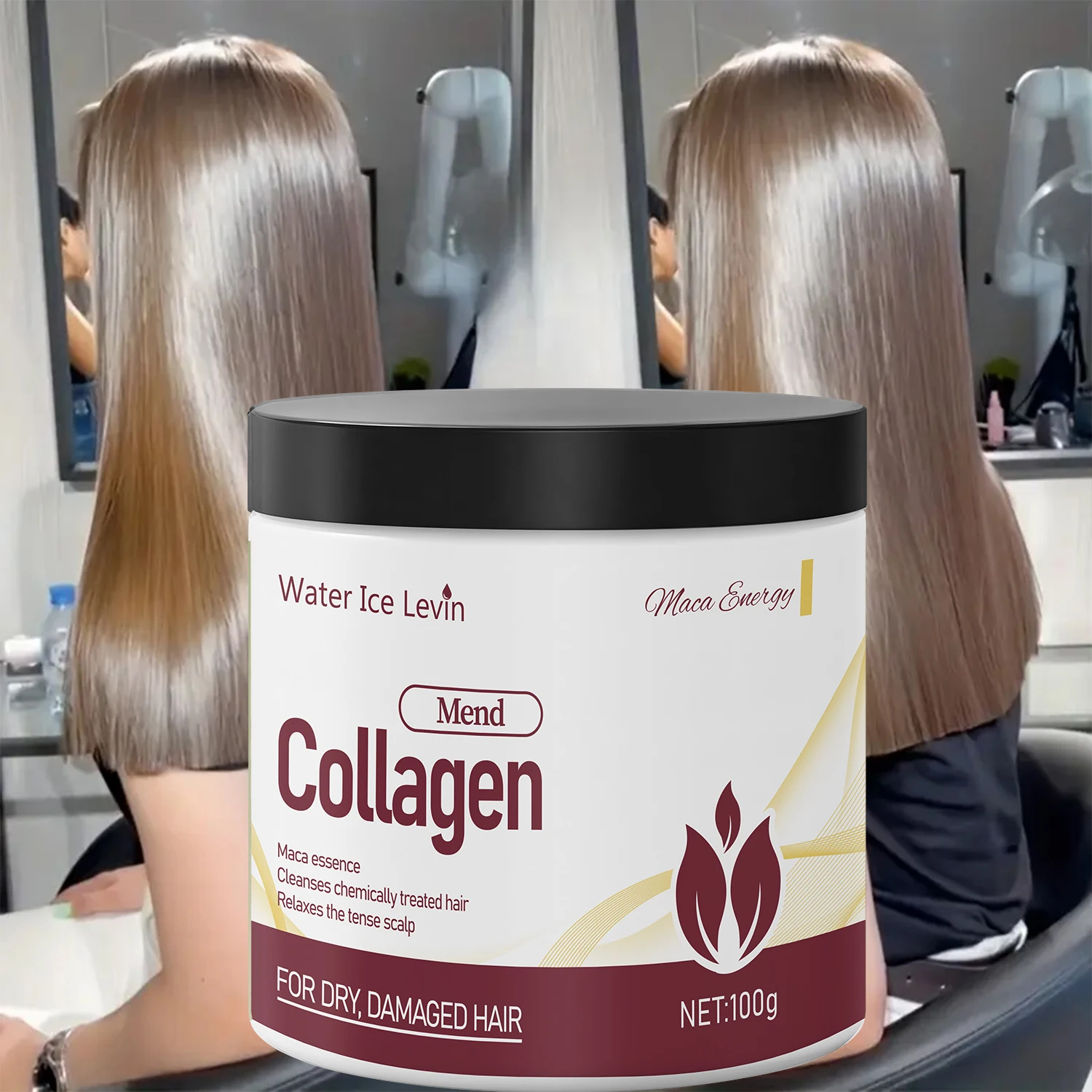 

Маска для волос с коллагеном и кератином для сухих поврежденных волос — с биотином и витамином Е — интенсивный увлажняющий уход за кожей головы