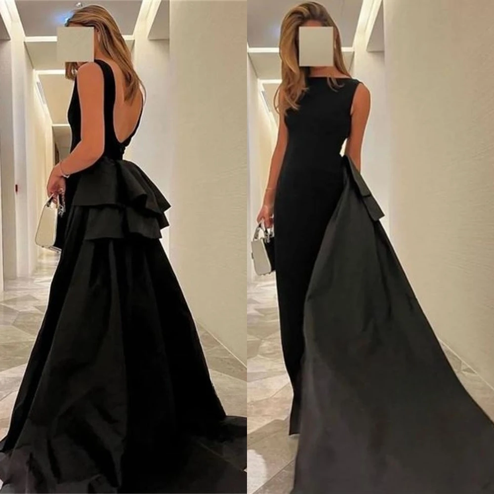 Ballkleid Saudi-Arabien Abschluss ball Satin abgestufte Clubbing Ballkleid hoher Kragen maßge schneiderte Anlass Kleid lange Kleider