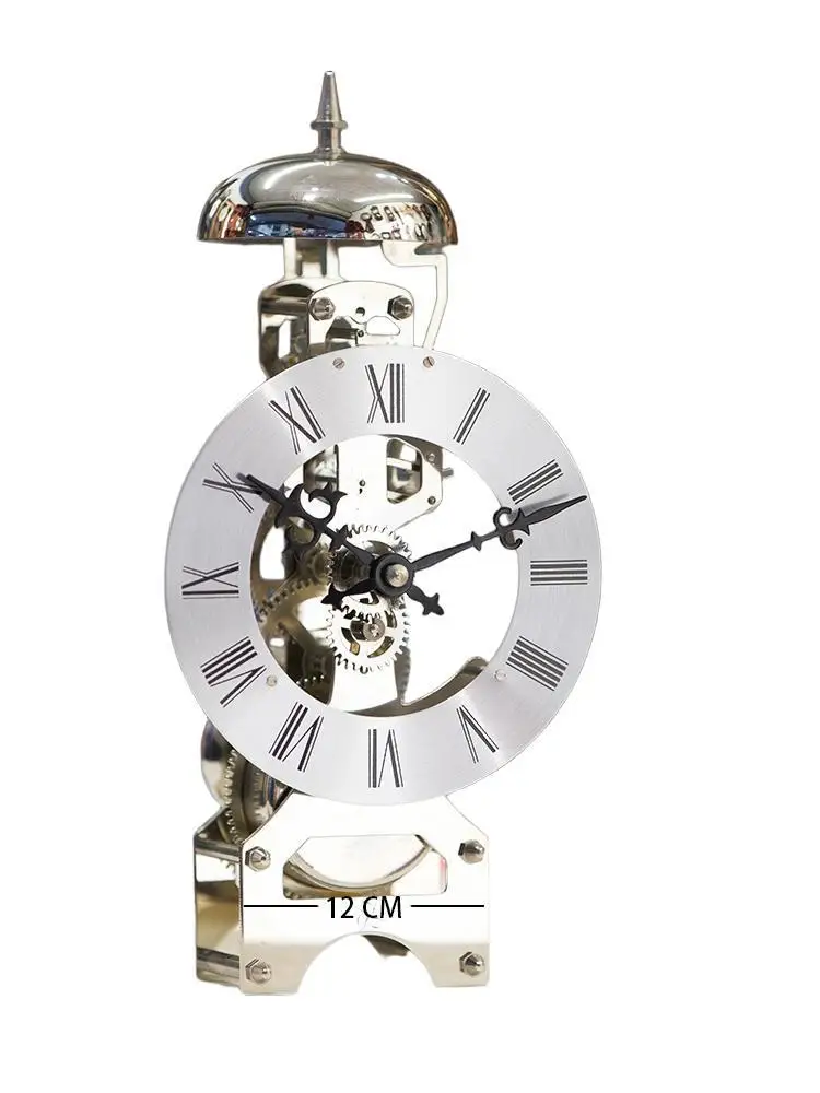 

North Time Bell German Hermüller Mechanical Desk Clock Frame Clock Movement European Metal Table Clock