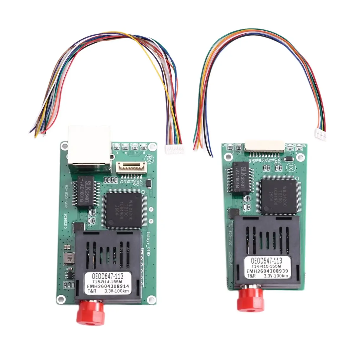 B21B 100KM TTL Optical Transceiver Network+2-CH TTL Optical Transceiver Module Optical Terminal Equipment DC 5.5-26V