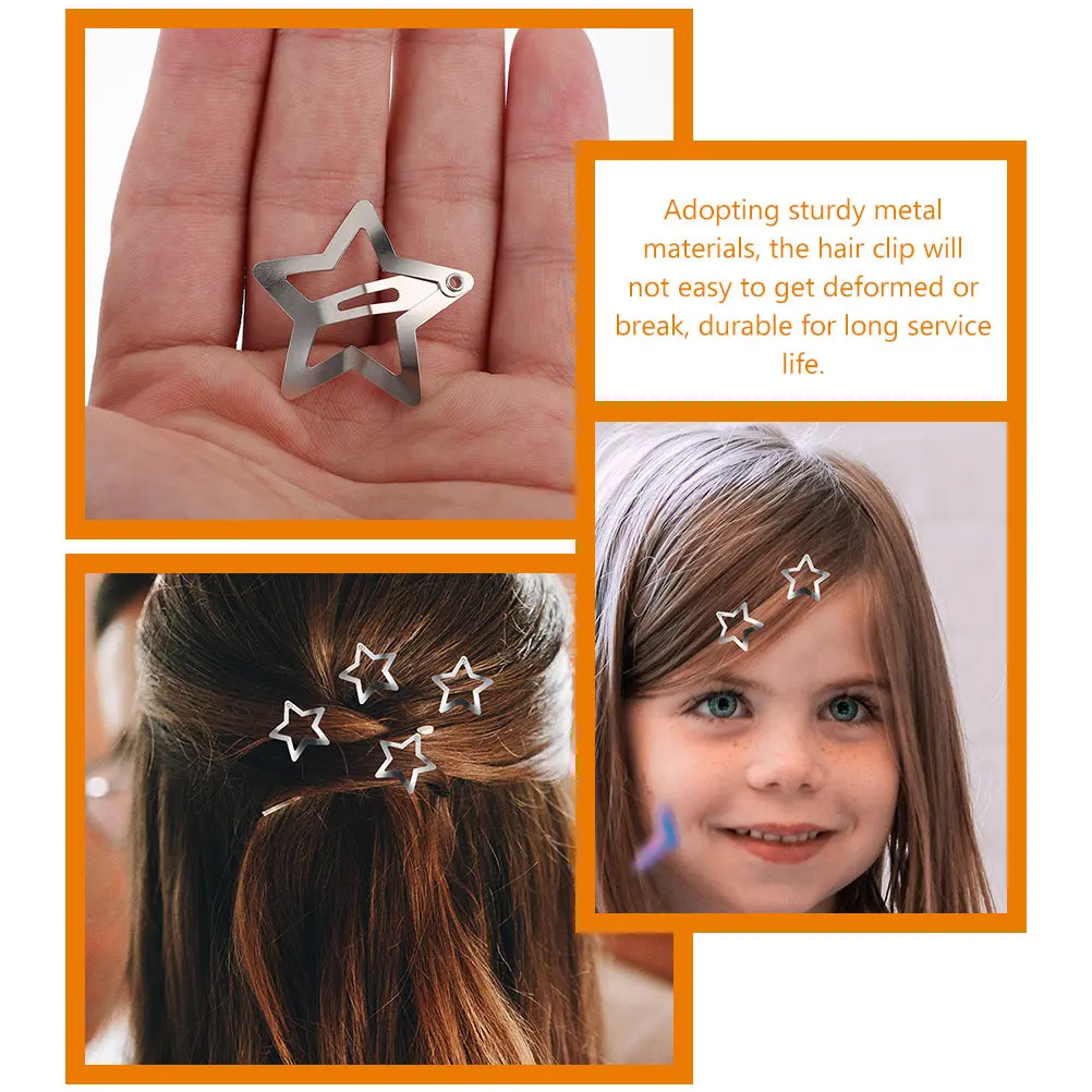 

40 шт. заколок для волос в форме звезд, милый дизайн, металлические заколки-защелки для девочек и женщин, универсальные аксессуары для волос на все сезоны