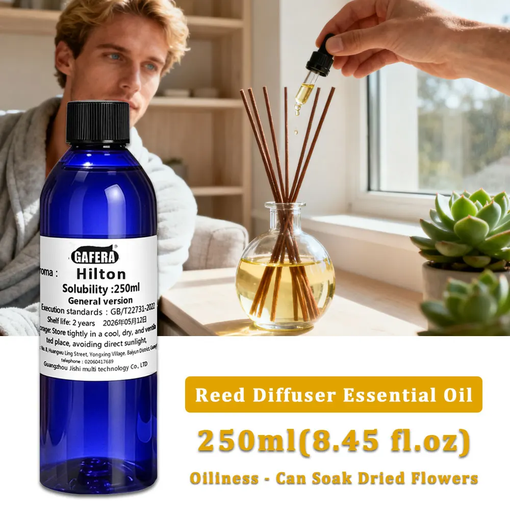 GAFERA 250ml (8.45 fl.oz) Hilton/Ritz-Carlton Aromatherapy Essential Oil Aroma Reed Diffuser, Reed Diffuser Replenishes Essence