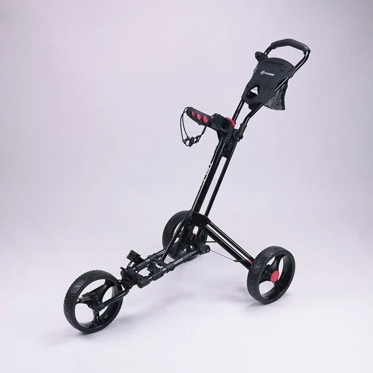 Cross-border Hot-selling Golf Carts, Three-wheeled Aluminum Carts, Golf Trolleys, Foldable Golf Trolleys