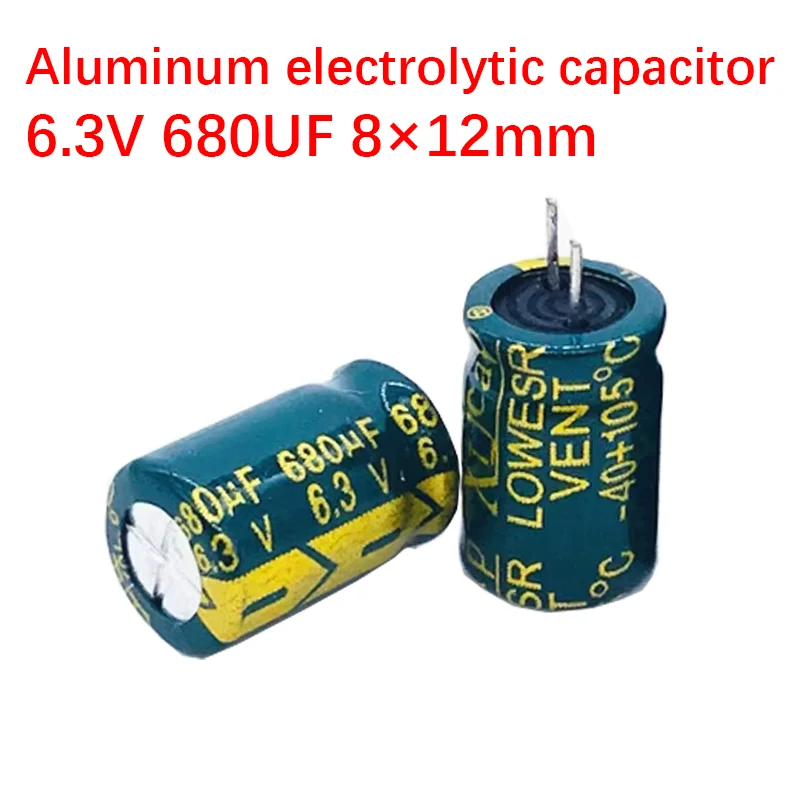 500pcs 6.3V 680uf capacitor 8×12mm Aluminum electrolytic capacitor High Frequency Low ESR