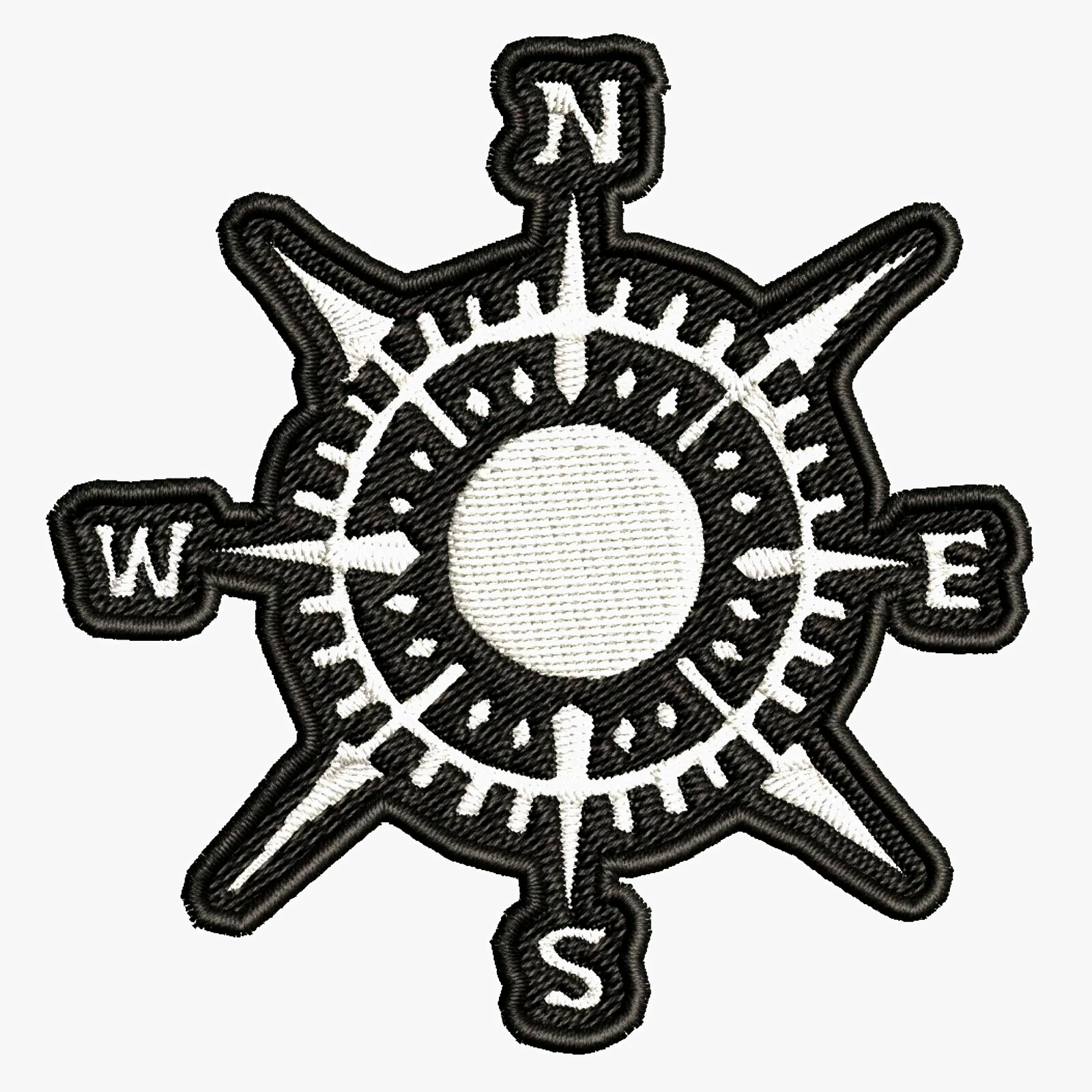 

Compass Embroidered Patch Iron-On Nature Adventure Applique Hiking Trails Parks ≈6cm