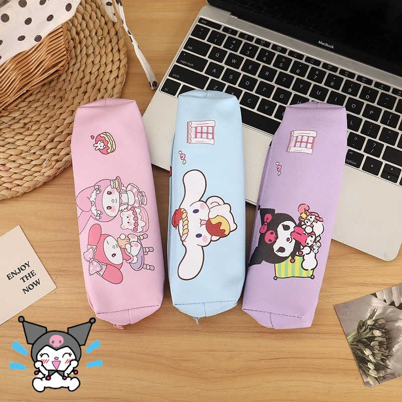 

Sanrio Kuromi Pen Bag Storage Makeup Pouch Portable Large Capacity Cartoon Writting Pen Case School Storage Stationery Supply