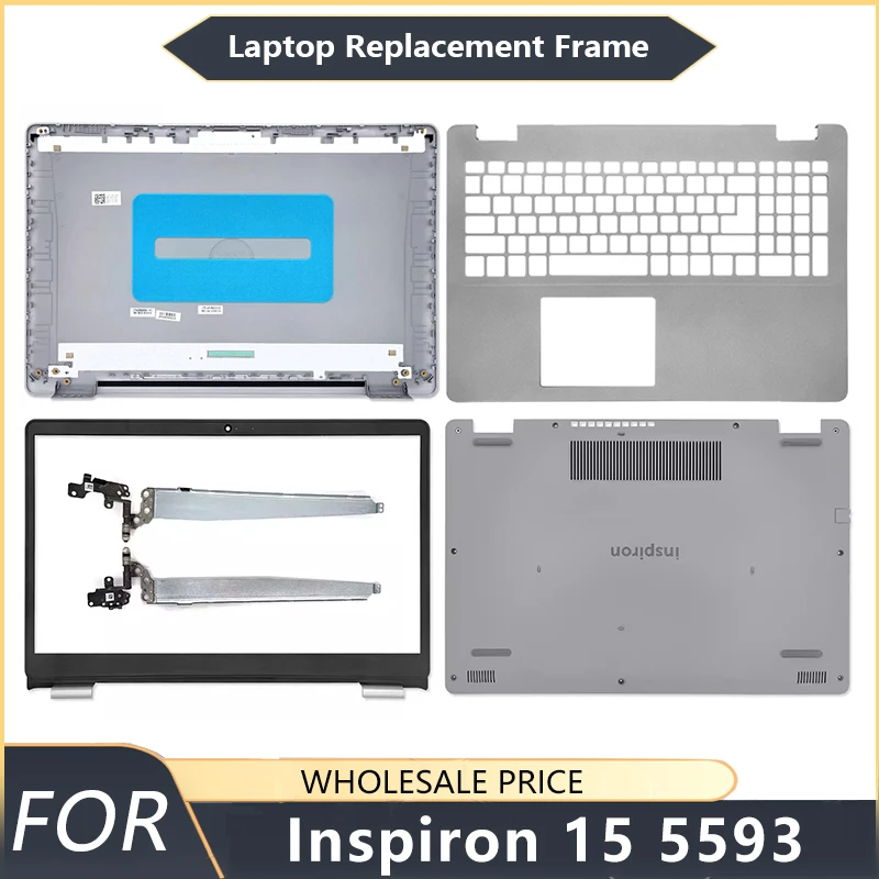 

NEW For Dell Inspiron 15 5593 Laptop LCD Back Cover Front Bezel Palmrest Bottom Case Laptop Frames Hinge