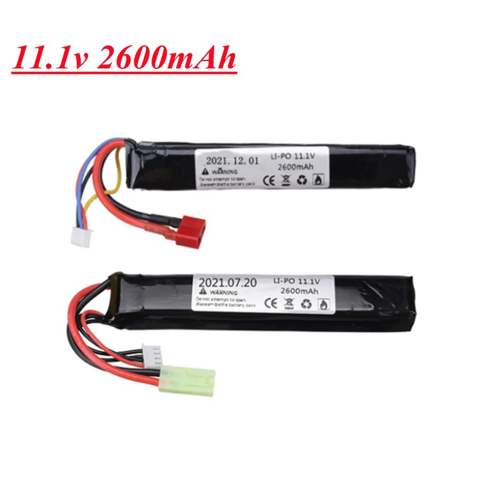 

Аккумулятор 3S для водяного пистолета Lipo, 11,1 В, 2600 мАч, 40C, для пневматического пистолета страйкбола, запчасти для радиоуправляемых игрушек, аккумулятор 2200 мАч, 11,1 В