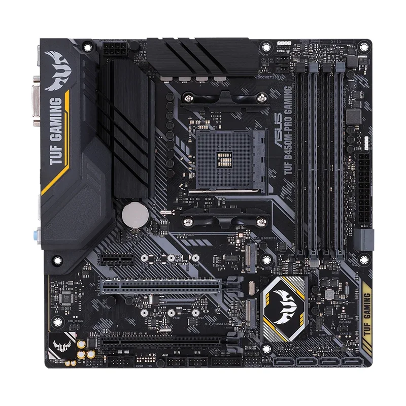 ASUS TUF B450M-PRO GAMING AMD B450 mATX Gaming motherboard with Aura Sync RGB LED Lighting, DDR4 4400MHz support,Dual M.2 USB3.1 view 5