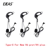 1/2/3/4Pcs Type-C interface Ear-hook Referee Headphone For EJEAS V6 Pro+ V4 Plus Motorcycle Helmet Intercom