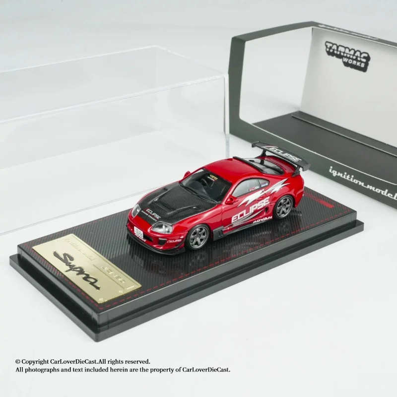 In Stock1:64 New Product Supra (JZA80) RZ Red Alloy Cast Static Car Model, Limited Edition, Gift, High-end Decor Item