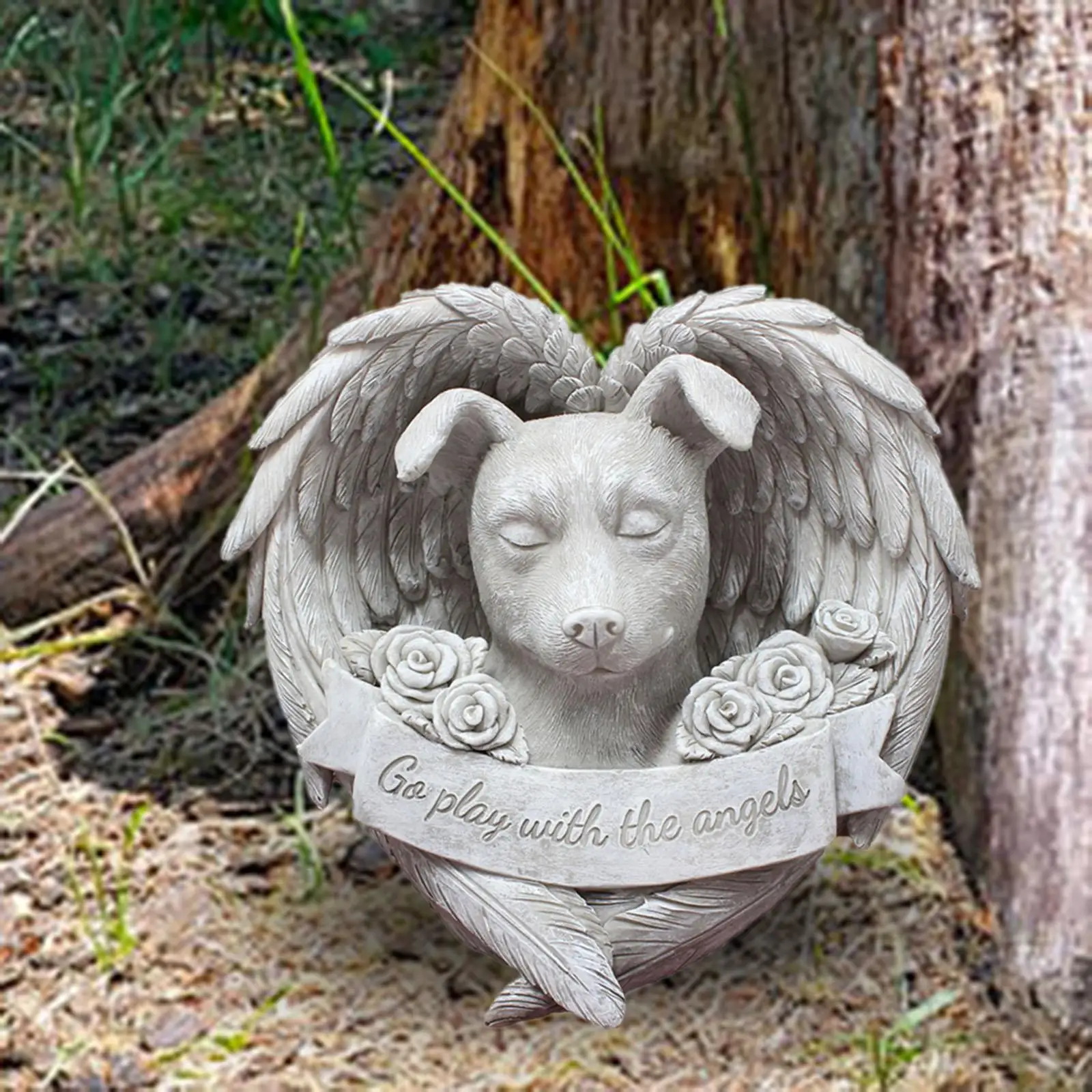 Pet Memorial Stone Collection in Memory of Pet Pet Lost Sympathy Gift Sturdy Sleeping Pet Statue for Garden Outdoor Backyard