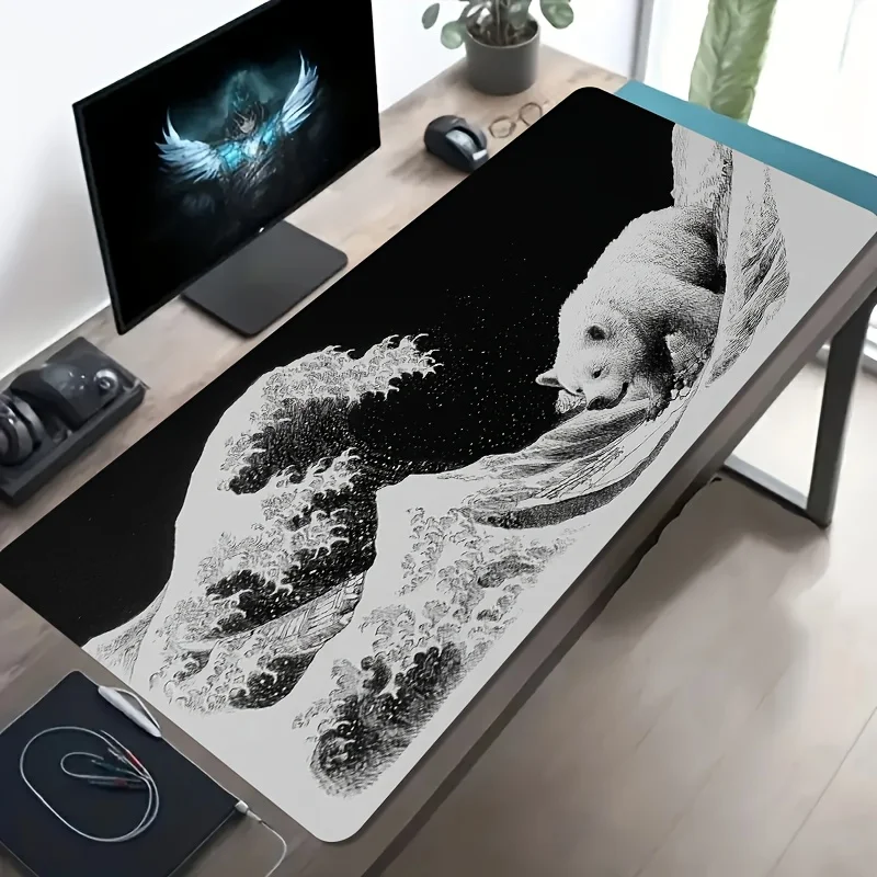

Workspace Desk Pad Gaming Mouse Pad Cloth Surface Non Slip Rubber Base Large Mat for PC Laptop Keyboard Office