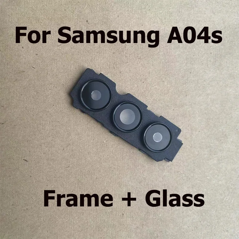 New Rear Back Camera Glass Lens With Frame Holder Repair Parts For Samsung Galaxy A04 A04s A04e Core