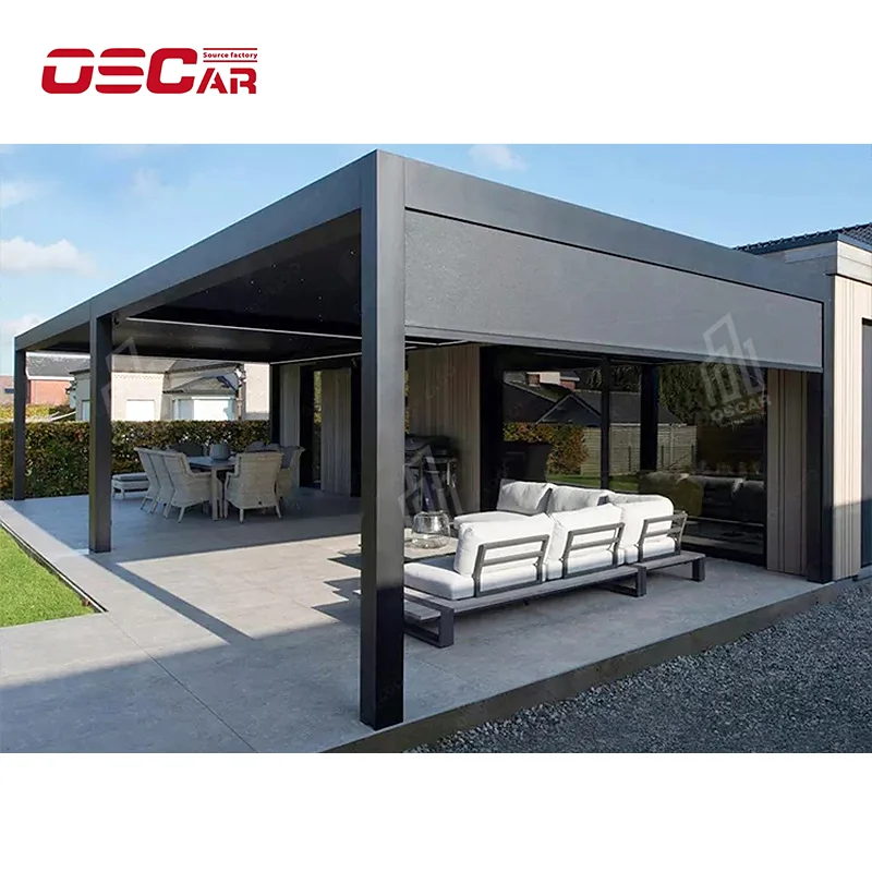 

OEM Service Outdoor Pergola Waterproof Louver Roof System Garden Bioclimatic Aluminium Pergola 3x3 3x4 4x4 6x4m