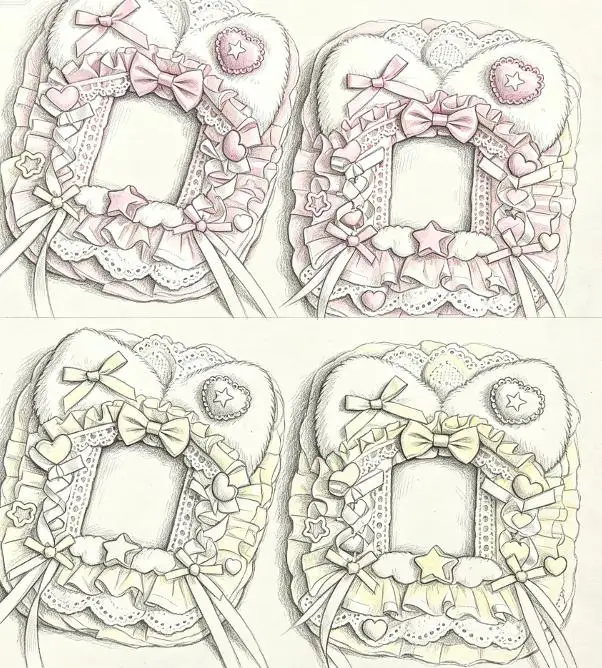 Sweet Lace Bow Cat‑Ear Photocard Holder, Anime Celebrity Collectible Small Card Protector for Ita Bag DIY Ornament
