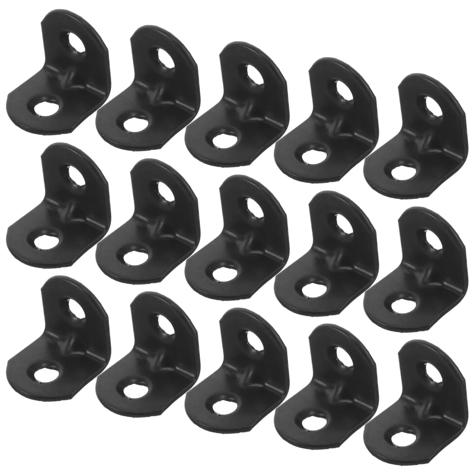 100Pcs Layer Shelf Brackets Black Metal Heavy Duty L Brackets Right Angle Corner Braces for Wall Mount Wood Shelves Home Office