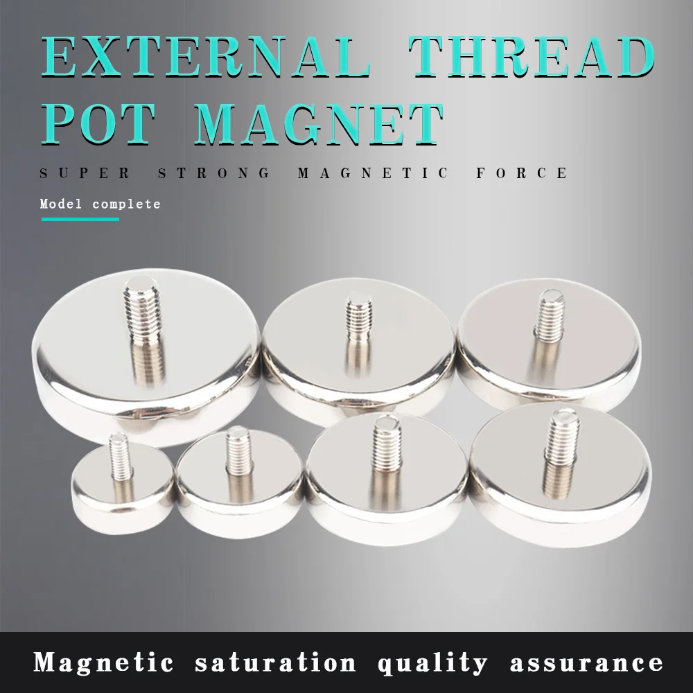 Strong External Thread Pot Magnetic Iron Tooth Magnetic Suction Cup With Screw Base Magnetic For Home Refrigerators, Offices DIY