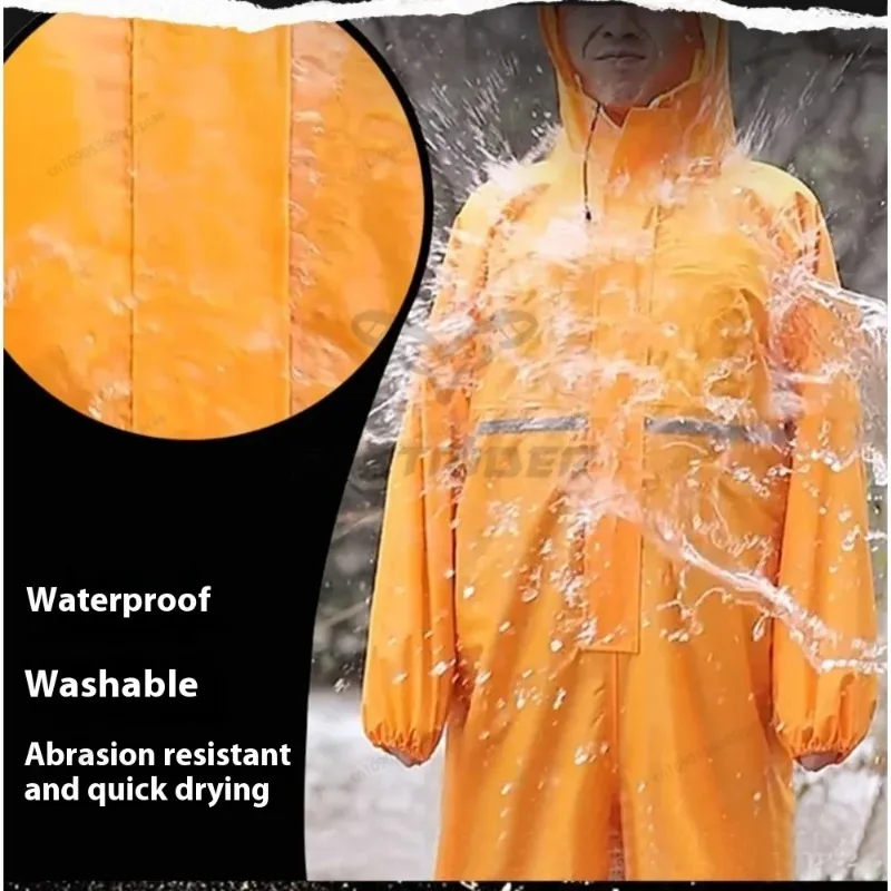 10 colors Motorcycle Rainwear Cover Outdoor Rain Coat Suit Work Clothes One-piece Raincoat Overalls Hooded Jackets dust-proof