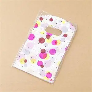 Hot Sale 100 Pcs Pretty Mixed Pattern Plastic Gift Bag Shopping Bag Packaging Bags 14*9CM Wholesale