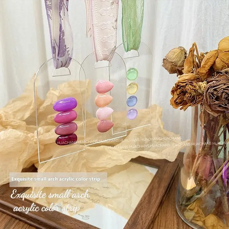Placa de exibição de unhas acrílicas com fita estilo prego placa de exibição de trabalho amostra modelo de cartão de cor de alta qualidade paleta de cores de unhas