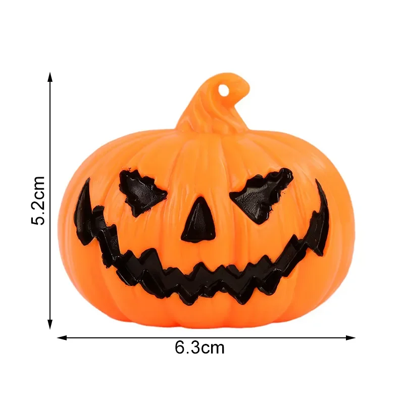 Mini Halloween Pumpkin Led Plastic Pumpkin Ghost Lamp Trick Or Treat Halloween Party Decoration Props Kids Toy