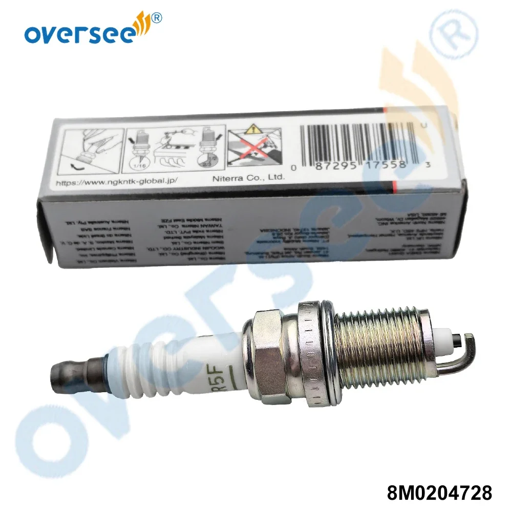 8M0204728 Spark Plug ZFR5F for Mercury EFI 4-Stroke engines 65-150 HP (Original)