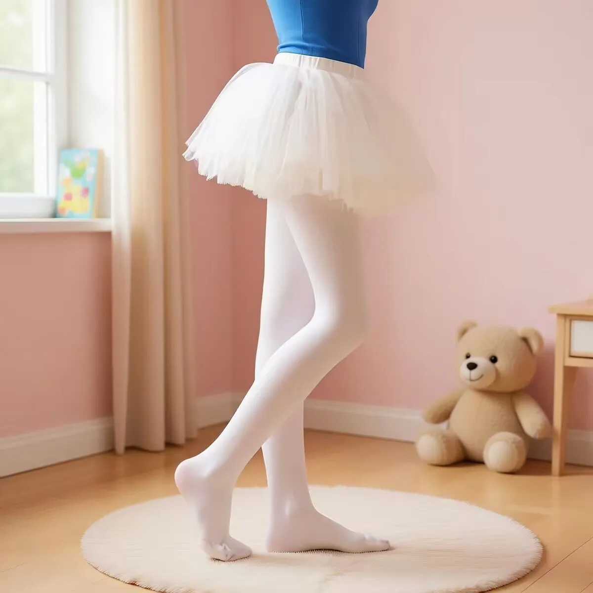 Summer Spring Candy Color Kids Pantyhose Ballet Dance Tights for Girls Stocking Children Velvet Solid White Pantyhose