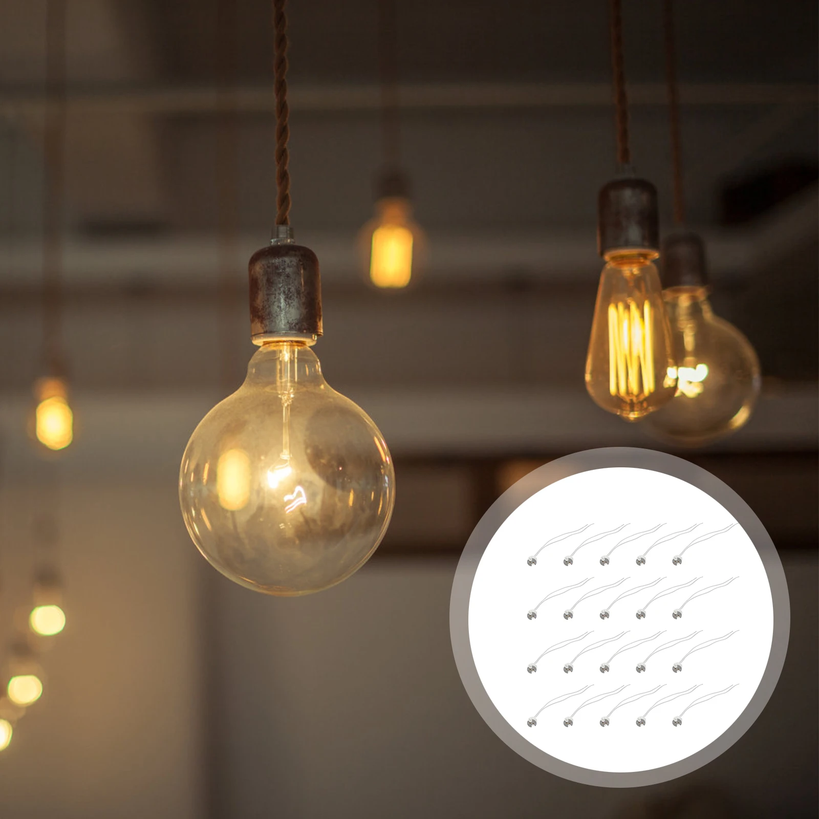 

20pcs Ceramic Lamp Holder Socket Adapter Bulb Base Connector Heat Resistant LED Halogen Easy Install Light Fixture Accessory