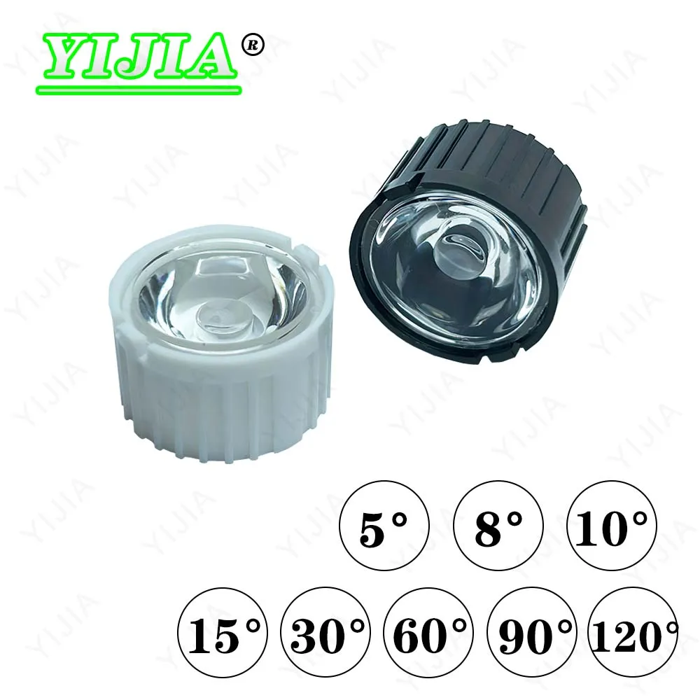 High Power 1W 3W 5W LED Lens 5/8/10/15/30/45/60/90/120 Degree Reflector Collimator 20MM PMMA Lenses For 1 3 5 W LED