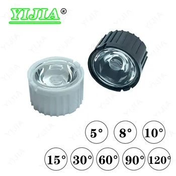 Lente LED de alta potencia 1W 3W 5W 5/8/10/15/30/45/60/90/120 grados colimador reflectante lente PMMA de 20MM para LED 1 3 5 W