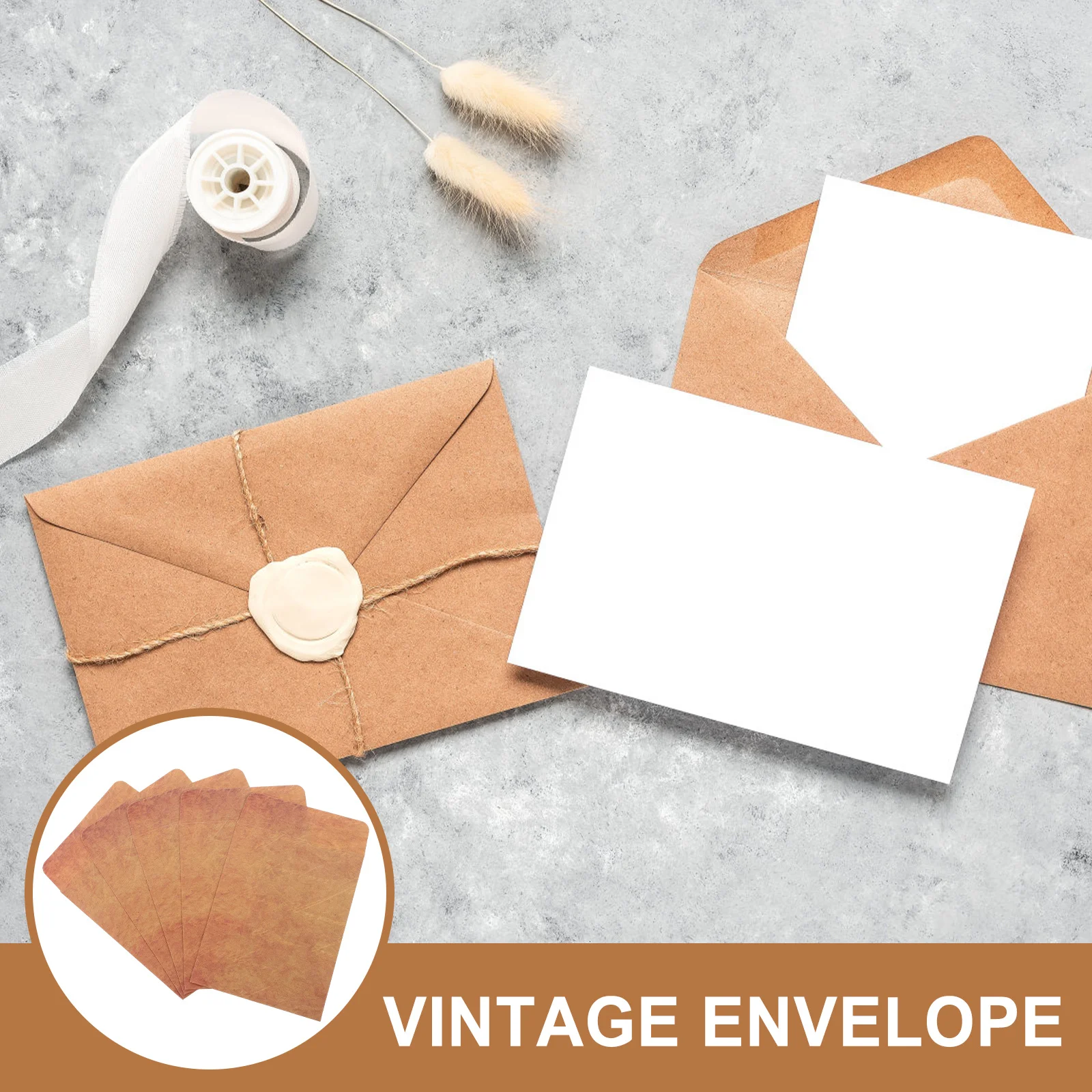 

50Pcs Paper Storage Envelopes Vintage Kraft Envelopes for Small Items Seeds Flowers Plants Vegetables Money Letters Lightweight