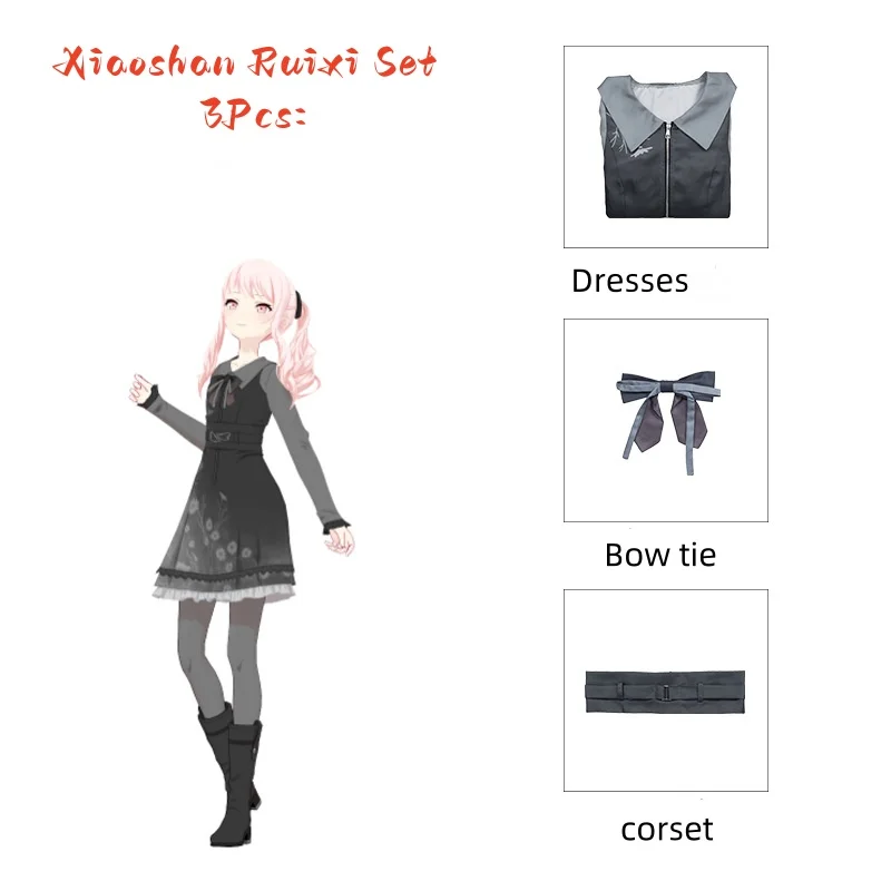 Neues Spiel Projekt Sekai Cosplay Anime Projekt Sekai bunte Bühne feat Kostüm Uniform Frauen Kapuze Kleid Set Party Set Anime