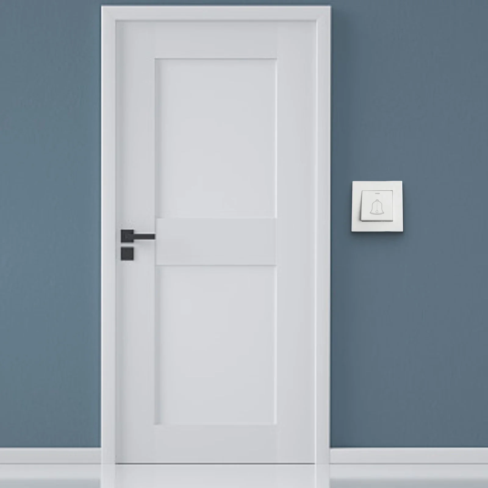 Bell Switch Door Bell Panel Push Button Self Consuming Power Type White Dimension Electrical Current Panel Type