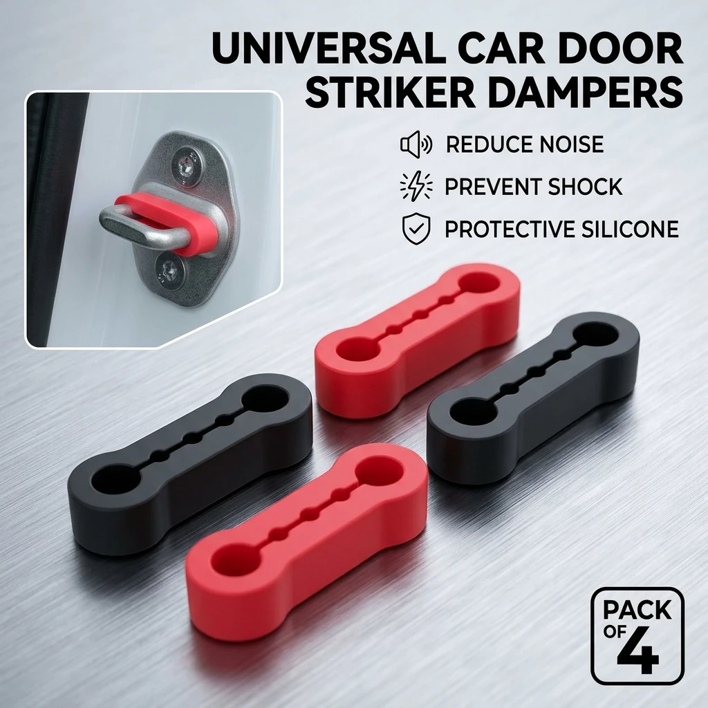 4Pcs Car Door Shock Absorbing Gaskets Silicone Anti-shock Protection Pads Universal Door Lock Damper Buffer for SUV Pickup Truck