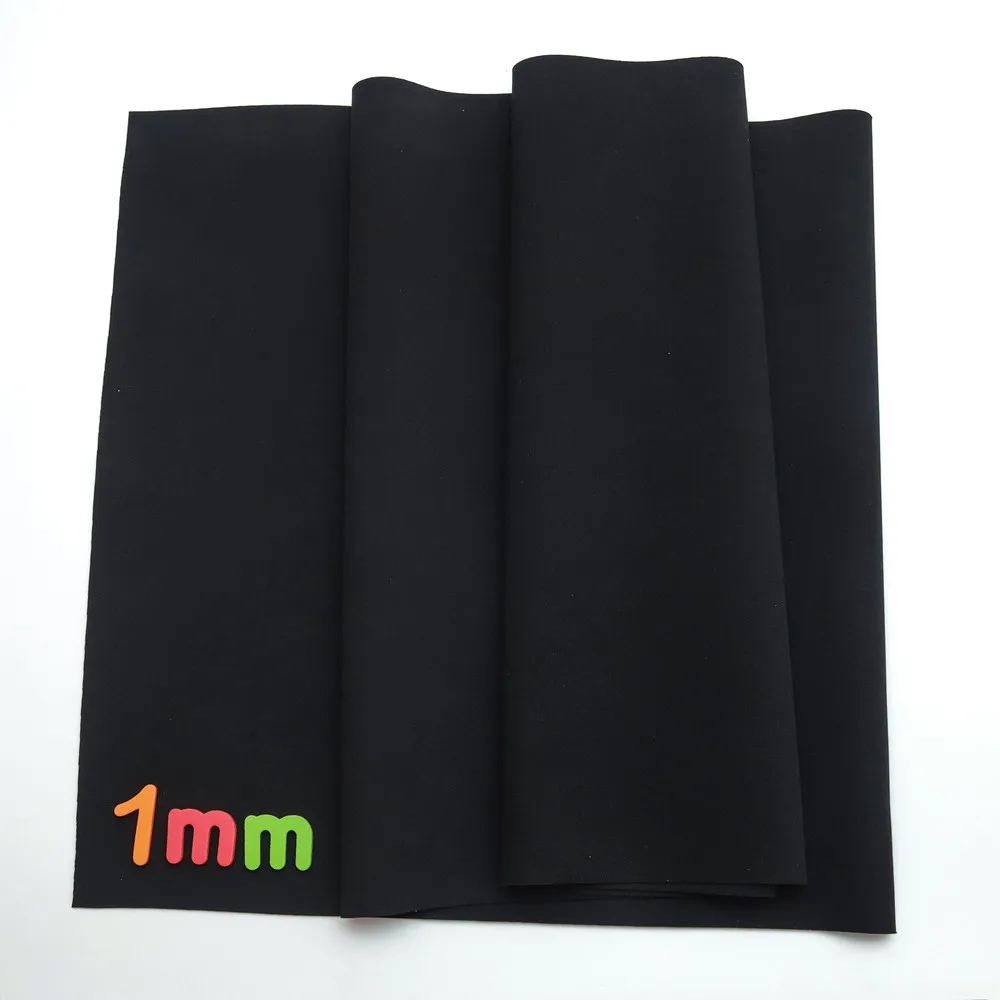 Composite Neoprene Scuba Fabric DIY Black 1mm Thick Patchwork Crafts Sewing Garment Bag Accessories Materials Supplies