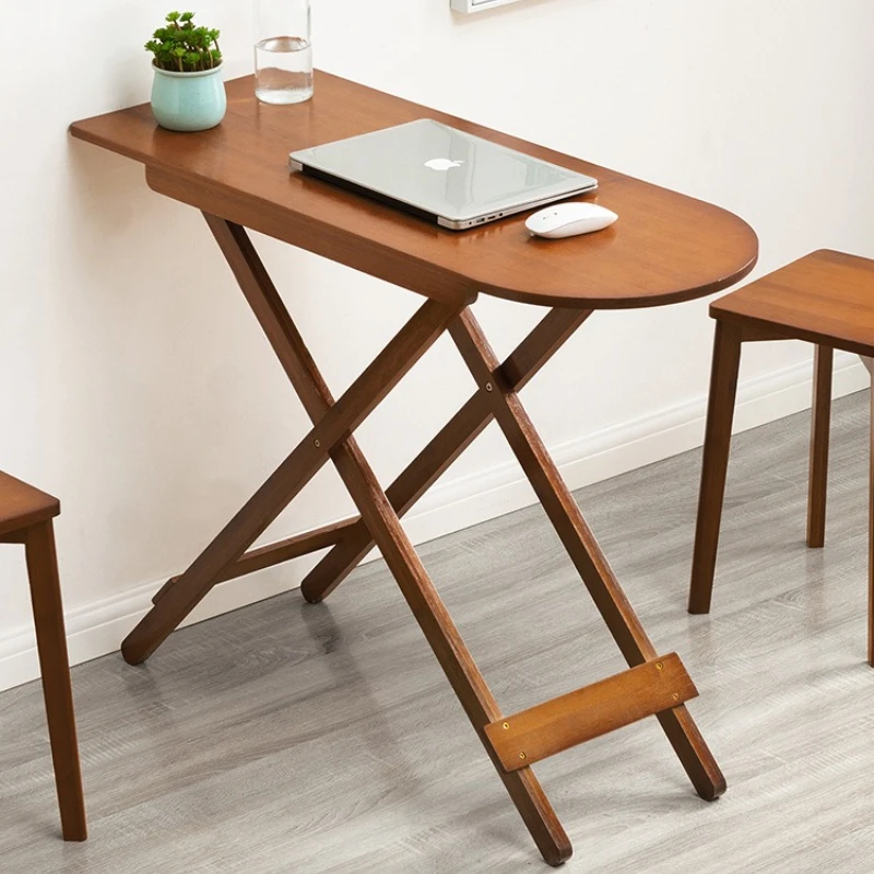 Foldable Dining Table for Small Spaces Multi-Functional Rectangular Desk Compact Kitchen Table Portable Study Desk for Apartment