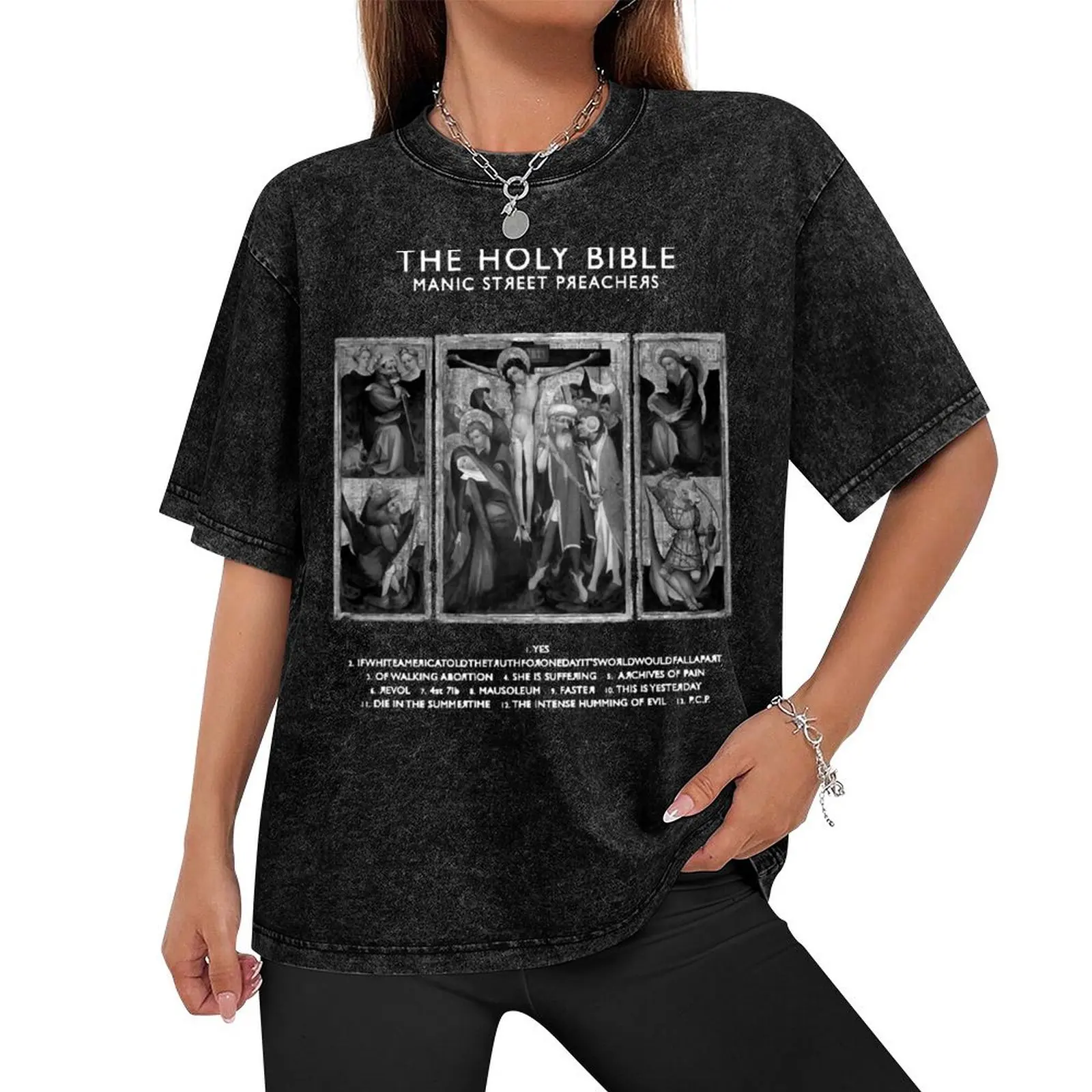 Manic Street Preachers Holy Bible Alt Cover T-Shirt oversized graphic tee basketball graphic tees t shirts men