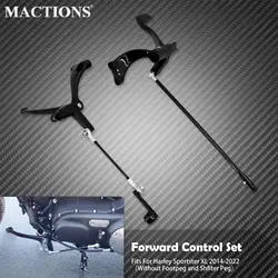 Motorcycle Forward Controls Set with Front Brake Levers Linkage Kit No Foot Pedal For Harley Sportster XL 883 1200 48 72 2014-Up