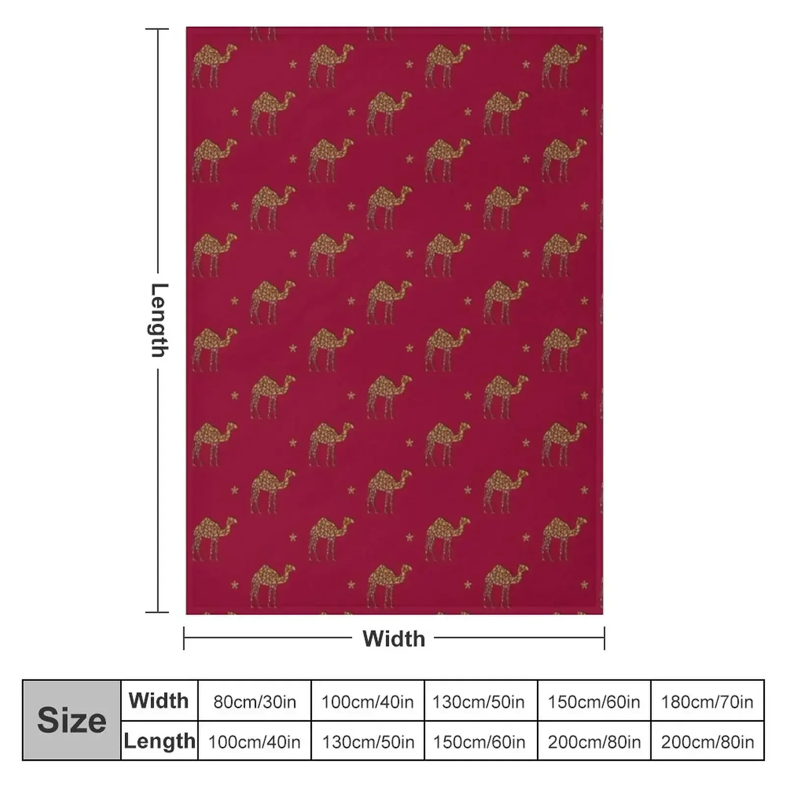 Christmas camel design for desert dwellers, those who love camels, and the KAUST community Throw Blanket