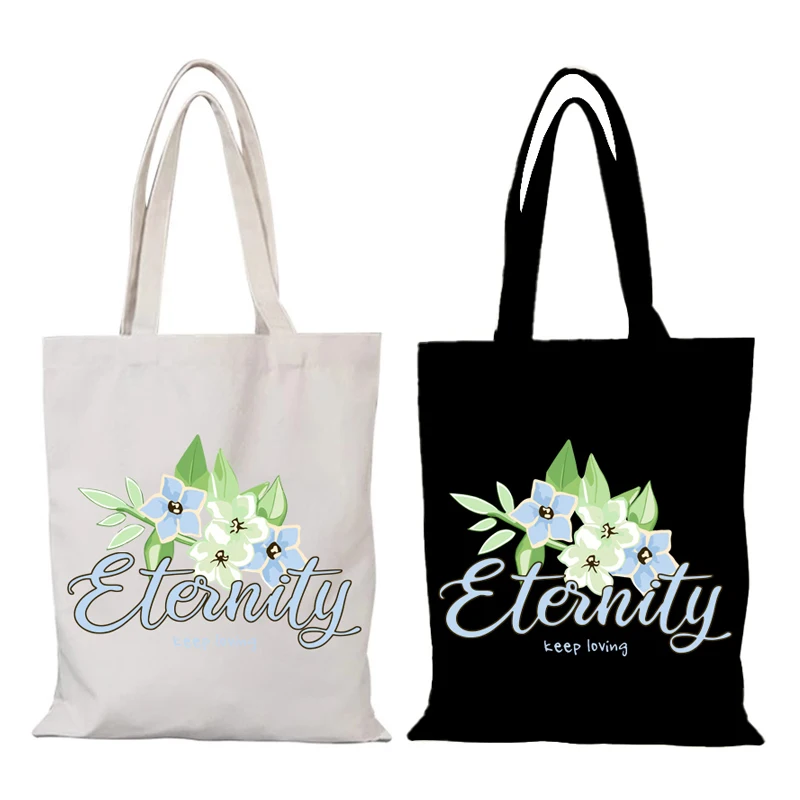 Man Tote Bag Leisure Lady Bags Flowers Fashion New Handbags Folding Shopping Bag Women's Handbag Eco Shopper Beach Cloth Canvas