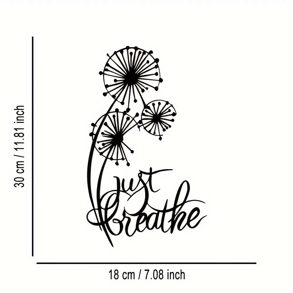 CIFBUY Dandelion Metal Wall Art Inspirational Quote Hanging Decor For Home Office Scene Wall Sculpture Gift