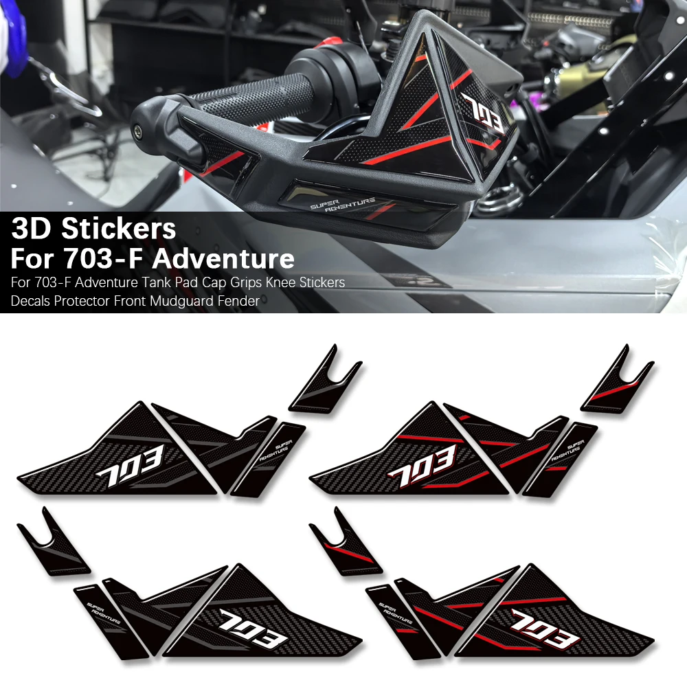 

For Zontes ZT703-F 703F 703 F Motorcycle Accessories Tank Pad Cap Grips Knee Stickers Decals Protector Front Mudguard Fender