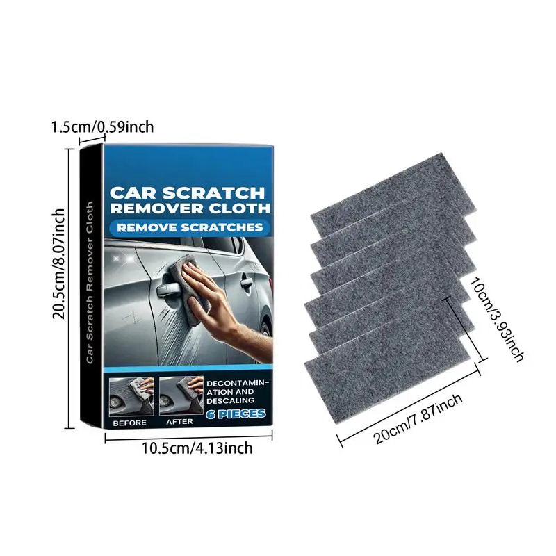 

Nanosparkle Cloth For Car Scratches 6Pcs Nano Car Scratch Remover Multi-Purpose Safe Auto Scratch Remover Nanosparkle Cloth For