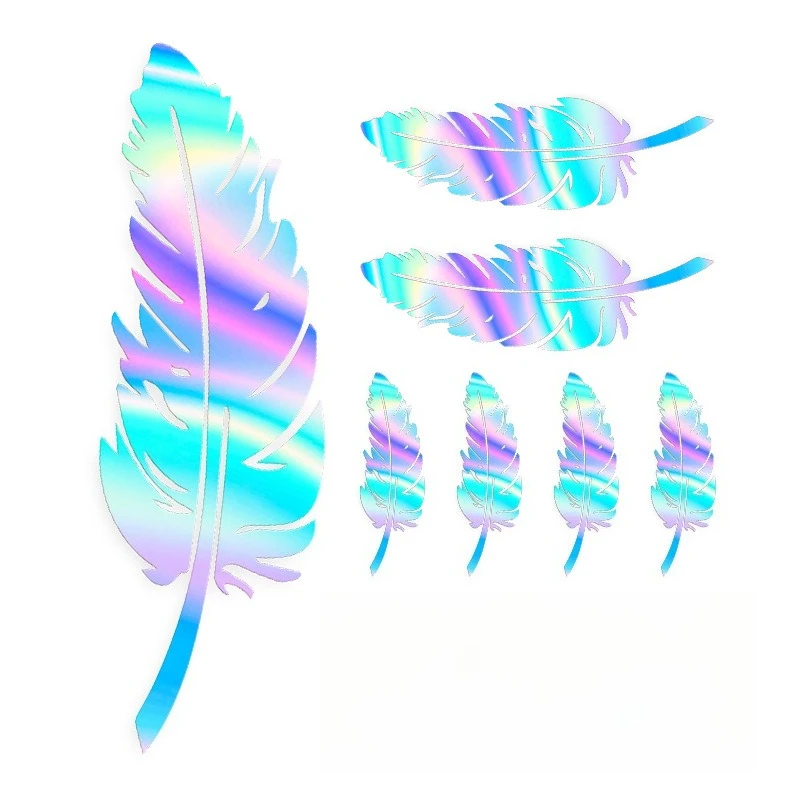 

3D Feather Car Sticker, Reflective Anti-Scratch Vinyl for Bumper & Body