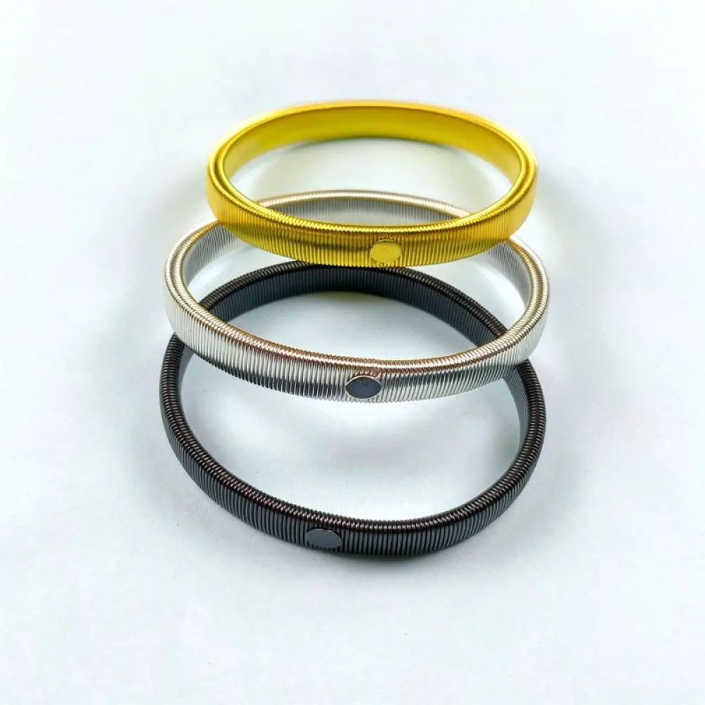Metal Spring Cuff Holder For Men Elastic Armband Bracelet Fashion Garters Sleek Durable Jewelry Modern Style Daily Accessory
