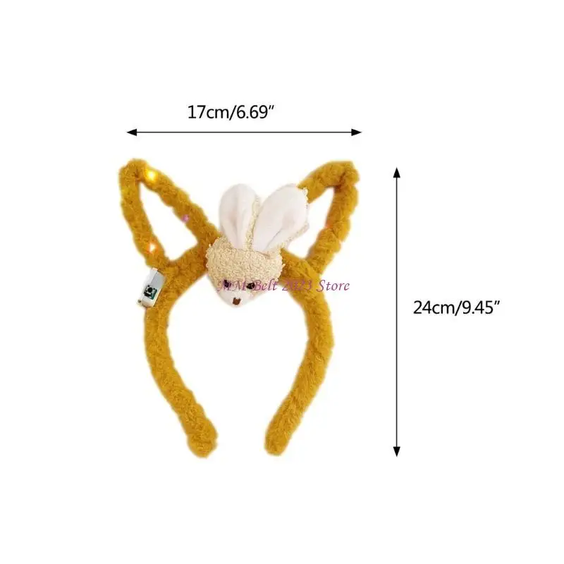 49ME مهرجان عقال سنة الأرنب القطيفة هيرباند فتاة النساء غطاء الرأس الملحقات