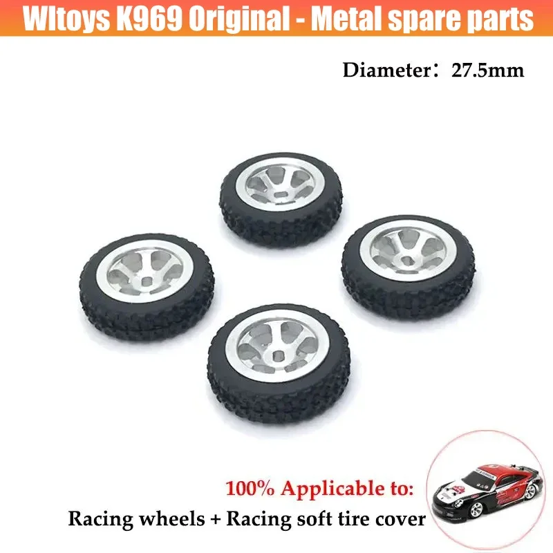 Wltoys 284131 K969 K979 K989 P929 4pcs 24mm RC Hard Drift Tire Wheel Hard Tyre 1/28 RC Car Upgrade Parts  Car Accessories