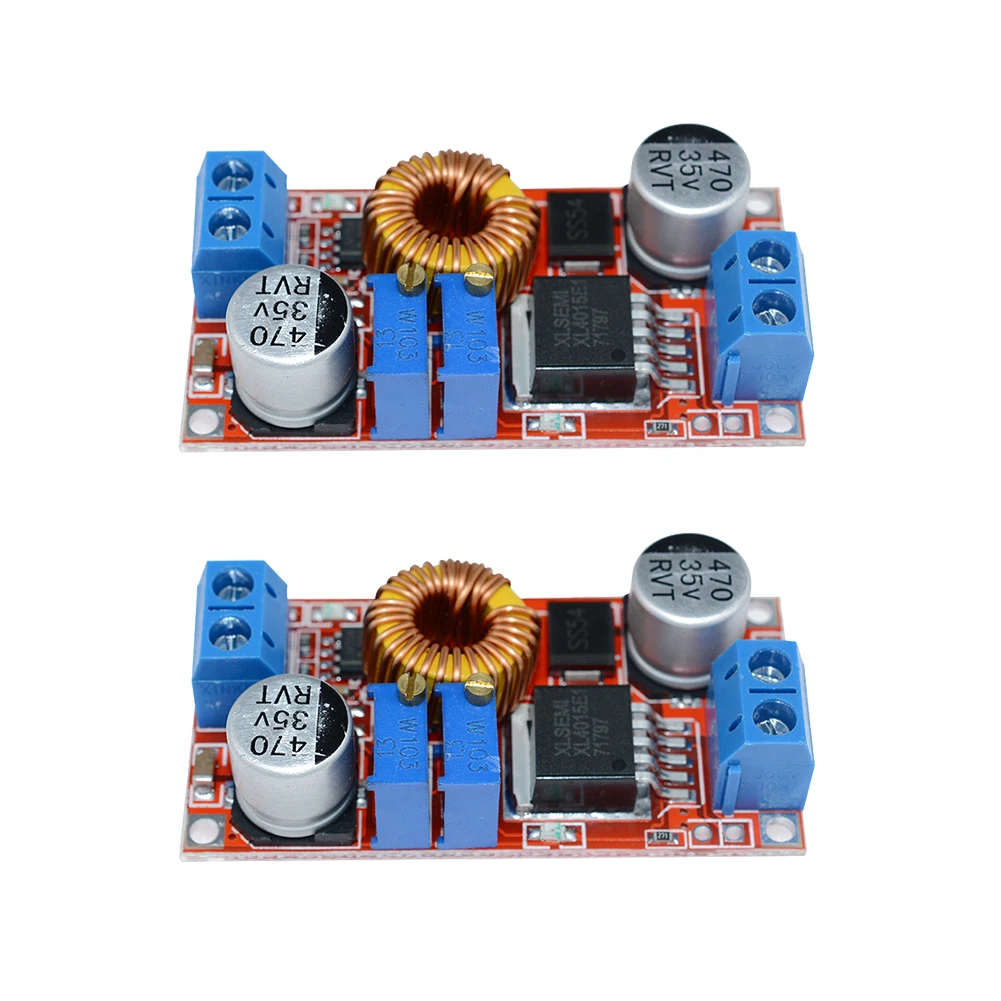 

2PC XL4015 5A DC to DC CC CV Lithium Battery Step Down Charge Board Led Power Converter Lithium Charger Buck Power Supply Module